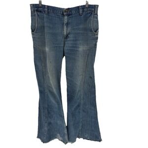 Rare Vintage 1970's Levi's Orange Tab Bell Bottom Jeans Disco Hippie Women 34X32